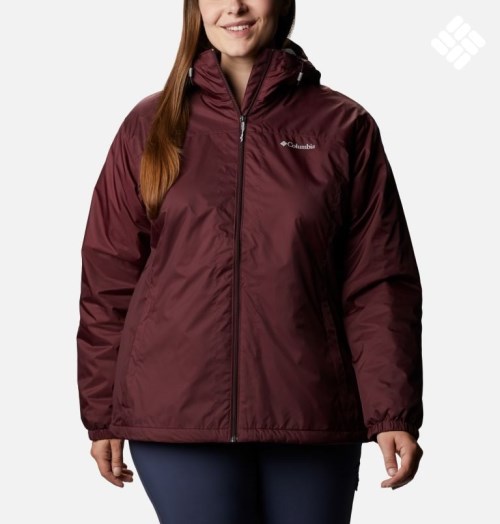 Women's Columbia Switchback Sherpa Lined Jackets Burgundy | Plus Size CA-W6C48